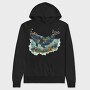 Whale Floral Night, Hanorac Oversize Barbati (Unisex)