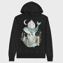 Whale Moon Crystal, Hanorac Oversize Barbati (Unisex)