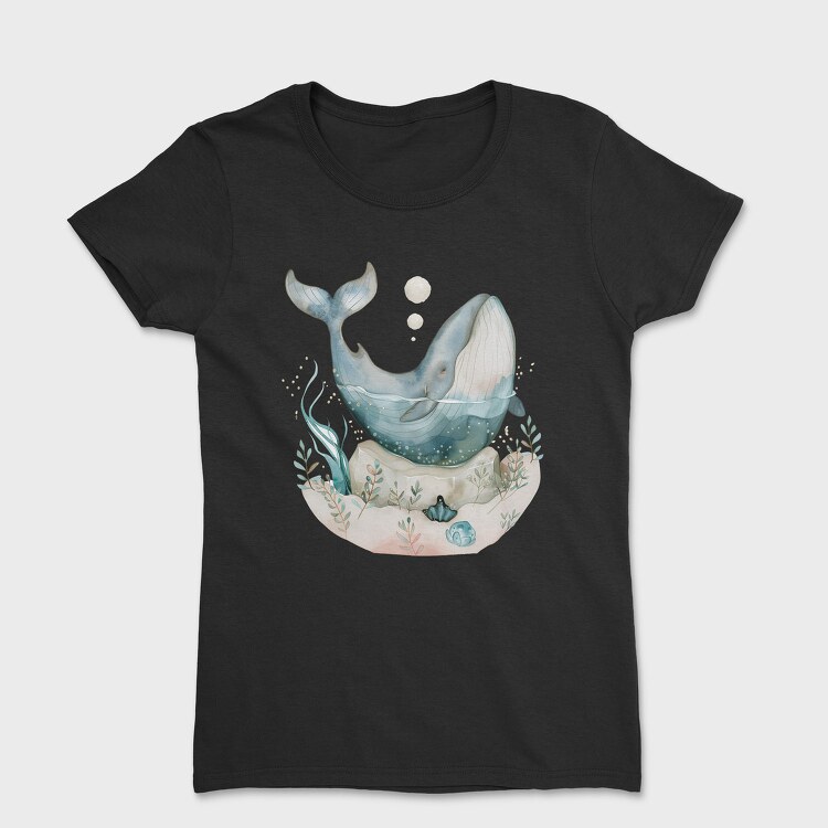 Whale Underwater Bubble, Tricou Femei