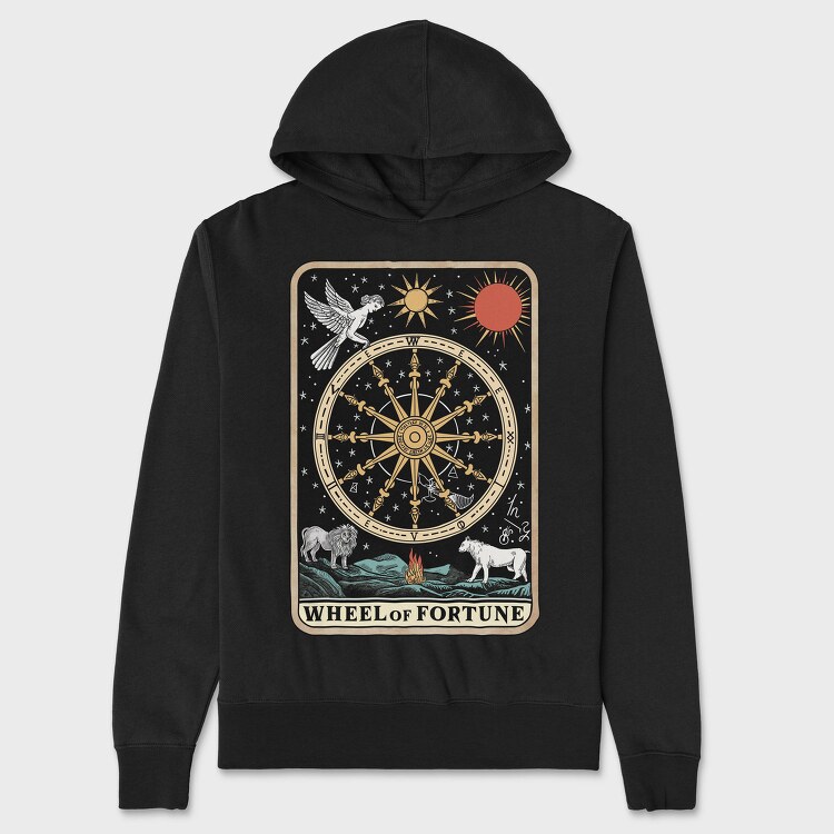 Wheel Of Fortune, Hanorac Oversize Barbati (Unisex)