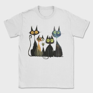 Whimsical Cat Group, Tricou Barbati (Unisex)