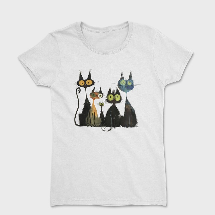 Whimsical Cat Group, Tricou Femei