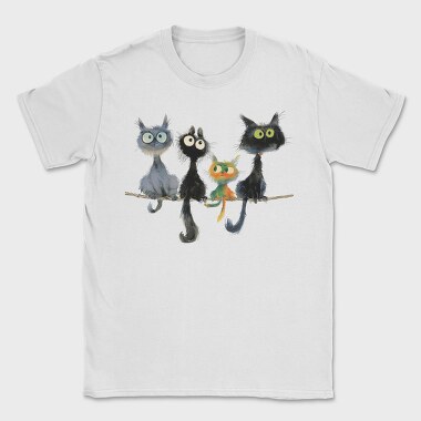Whimsical Cats Group, Tricou Barbati (Unisex)