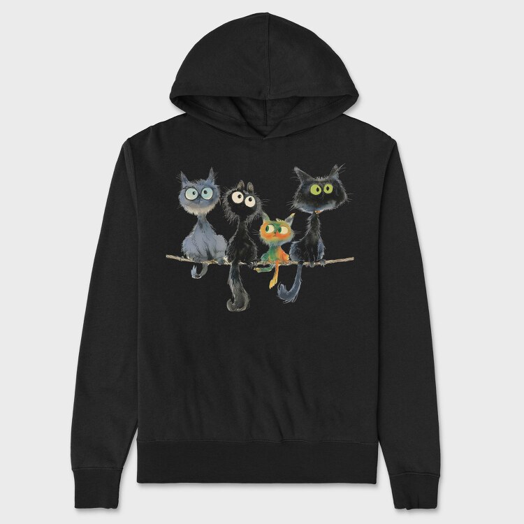 Whimsical Cats Group, Hanorac Oversize Barbati (Unisex)
