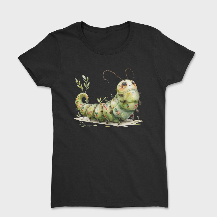 Whimsical Christmas Caterpillar, Tricou Femei