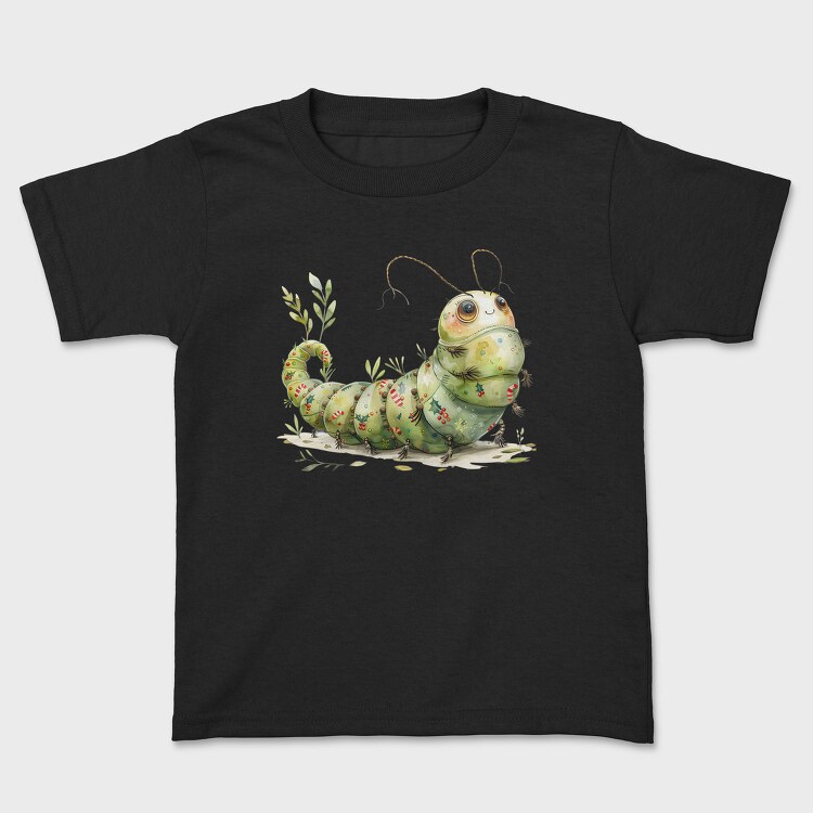 Whimsical Christmas Caterpillar, Tricou Copii