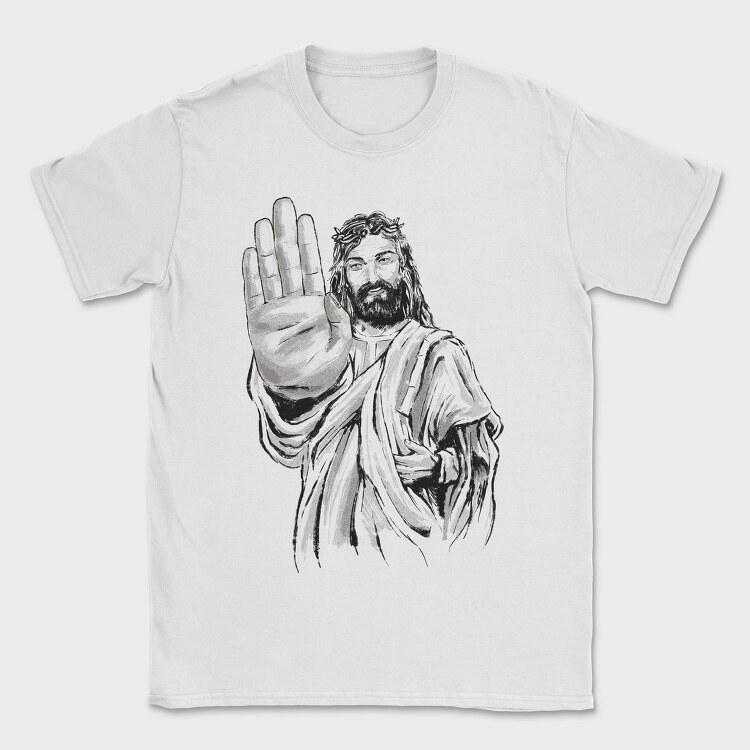 Jesus Stop Sign, Tricou Barbati (Unisex)