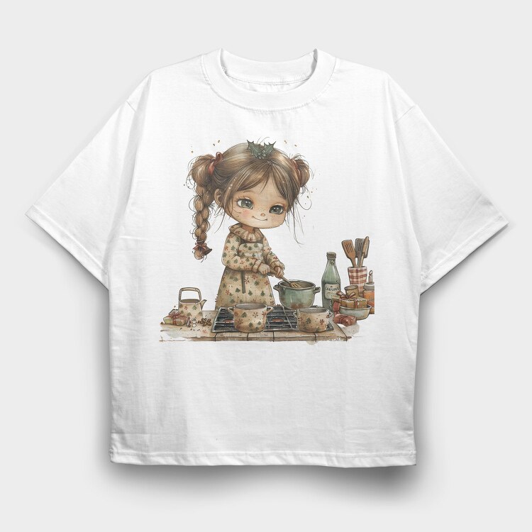 Whimsical Christmas Clipart, Tricou Oversize Barbati (Unisex)