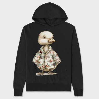 Whimsical Christmas Duck, Hanorac Oversize Barbati (Unisex)
