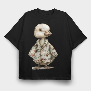 Whimsical Christmas Duck, Tricou Oversize Barbati (Unisex)