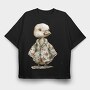 Whimsical Christmas Duck, Tricou Oversize Barbati (Unisex)
