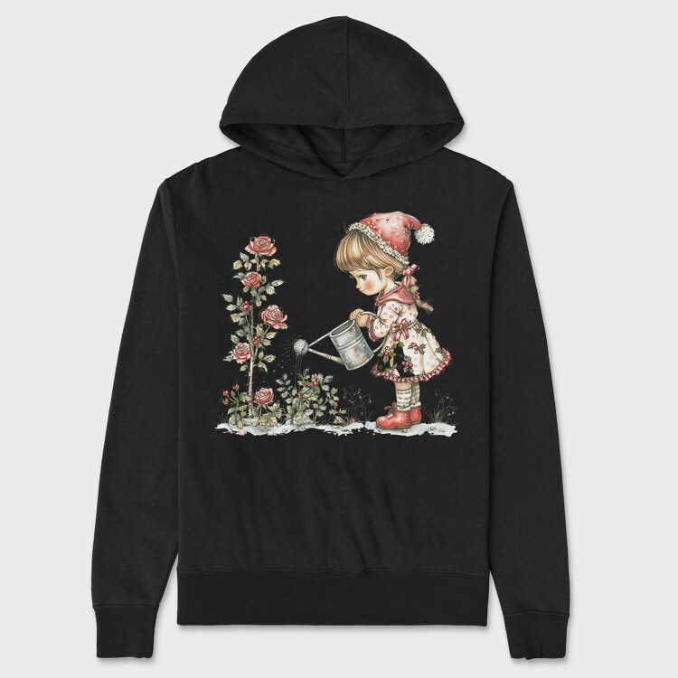 Whimsical Christmas Garden, Hanorac Oversize Barbati (Unisex)