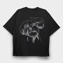 Cool Dog Illustration Doodle, Tricou Oversize Barbati (Unisex)