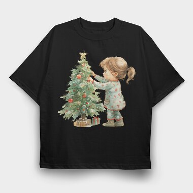 Whimsical Christmas Tree, Tricou Oversize Barbati (Unisex)