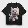 Whimsical Dog Run, Tricou Oversize Barbati (Unisex)
