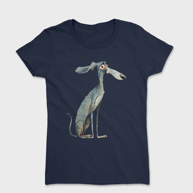 Whimsical Dog Sit, Tricou Femei