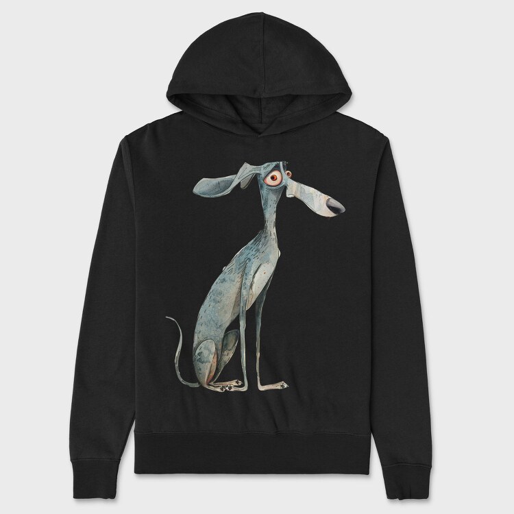 Whimsical Dog Sit, Hanorac Oversize Barbati (Unisex)