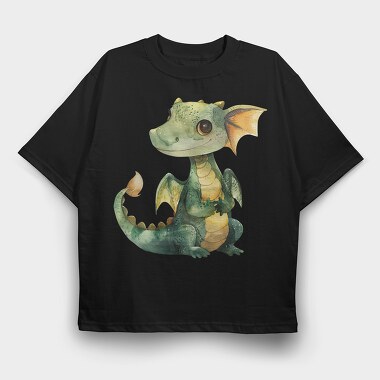 Whimsical Dragon Mood, Tricou Oversize Barbati (Unisex)