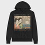 Japanese Woman Shouting at a Cat, Hanorac Oversize Barbati (Unisex)