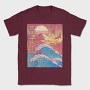Japanese Vaporwave Big Wave, Tricou Barbati (Unisex)
