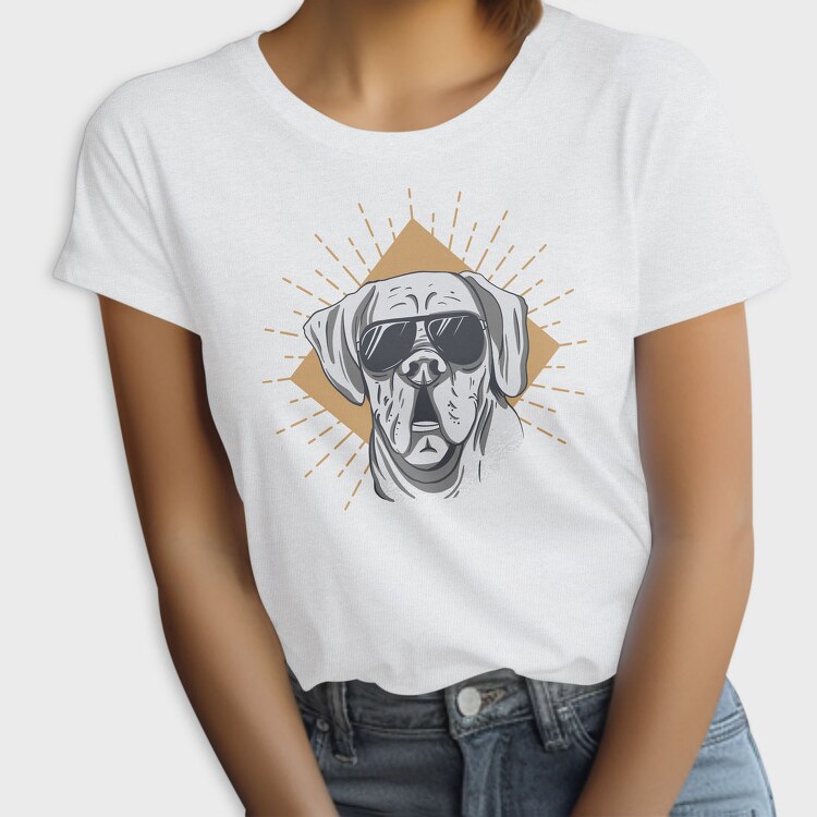 Cool Dog Wearing Sunglasses, Tricou Femei