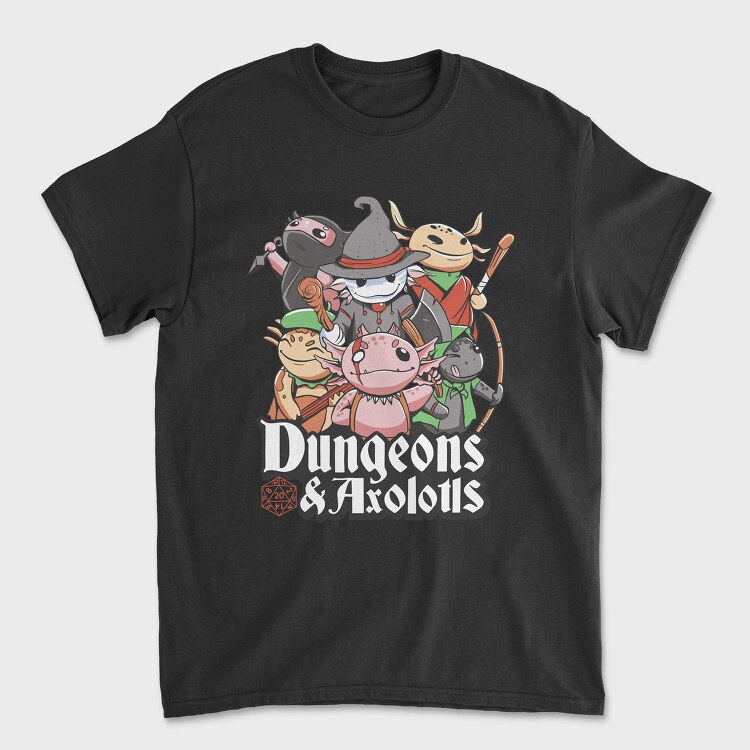 Dungeons And Axolotls Dungeon, Tricou Barbati (Unisex)