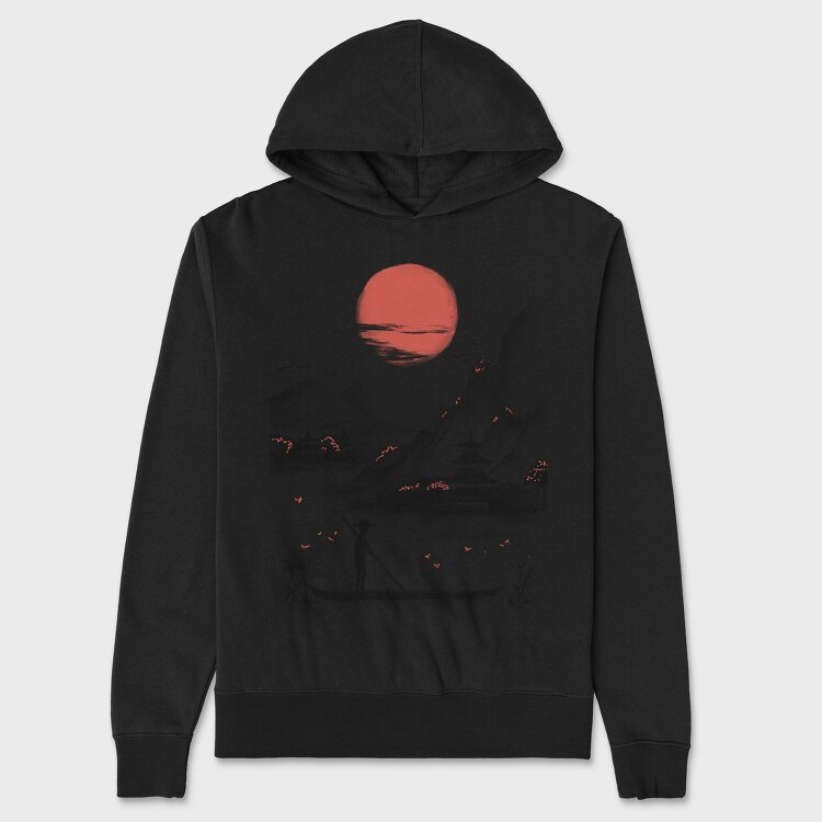 Japanese Landscape, Hanorac Oversize Barbati (Unisex)