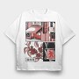 Japanese Comics, Tricou Oversize Barbati (Unisex)