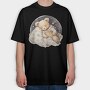 Watercolor Teddy Night, Tricou Oversize Barbati (Unisex)