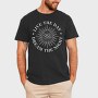 Lotus Flower Moon And Sun Line Art, Tricou Barbati (Unisex)