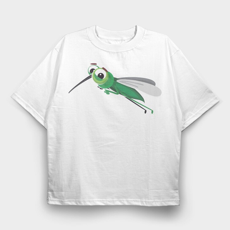 Flying Green Bug, Tricou Oversize Barbati (Unisex)