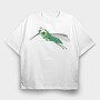 Flying Green Bug, Tricou Oversize Barbati (Unisex)