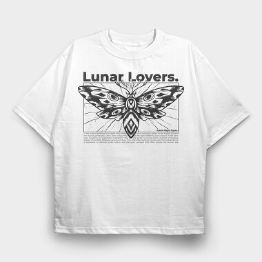 Flying Moth Lunar Lovers Tote, Tricou Oversize Barbati (Unisex)