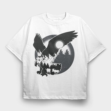 Forest Eagle, Tricou Oversize Barbati (Unisex)
