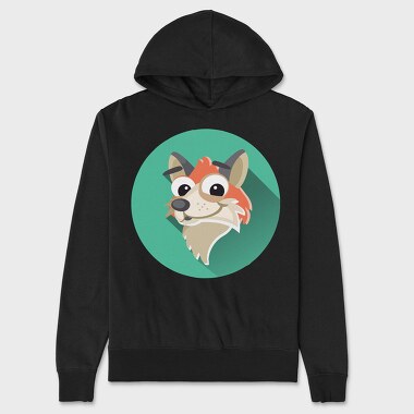 Fox Face Icon, Hanorac Oversize Barbati (Unisex)