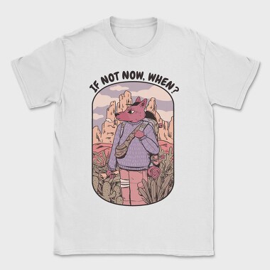 Fox Hiking In Desert Wanderlust If Not Now When, Tricou Barbati (Unisex)