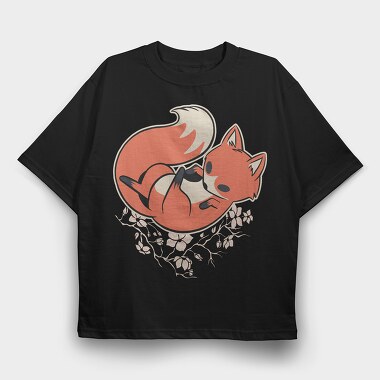Fox Sakura, Tricou Oversize Barbati (Unisex)