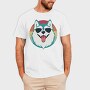 Cool Husky With Sunglasses Face, Tricou Barbati (Unisex)