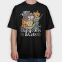 Dungeons And Cats, Tricou Oversize Barbati (Unisex)