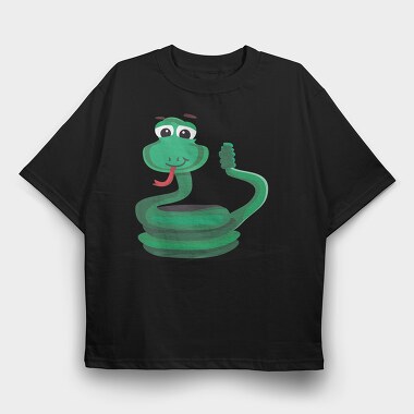 Snakey Tongue, Tricou Oversize Barbati (Unisex)