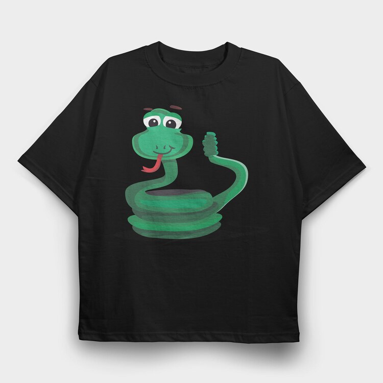 Snakey Tongue, Tricou Oversize Barbati (Unisex)