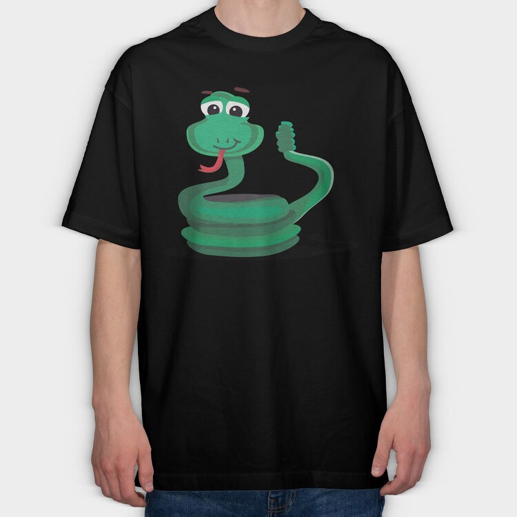 Snakey Tongue, Tricou Oversize Barbati (Unisex)