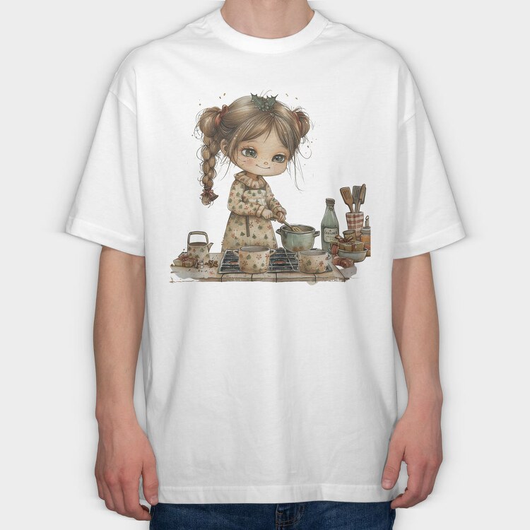 Whimsical Christmas Clipart, Tricou Oversize Barbati (Unisex)