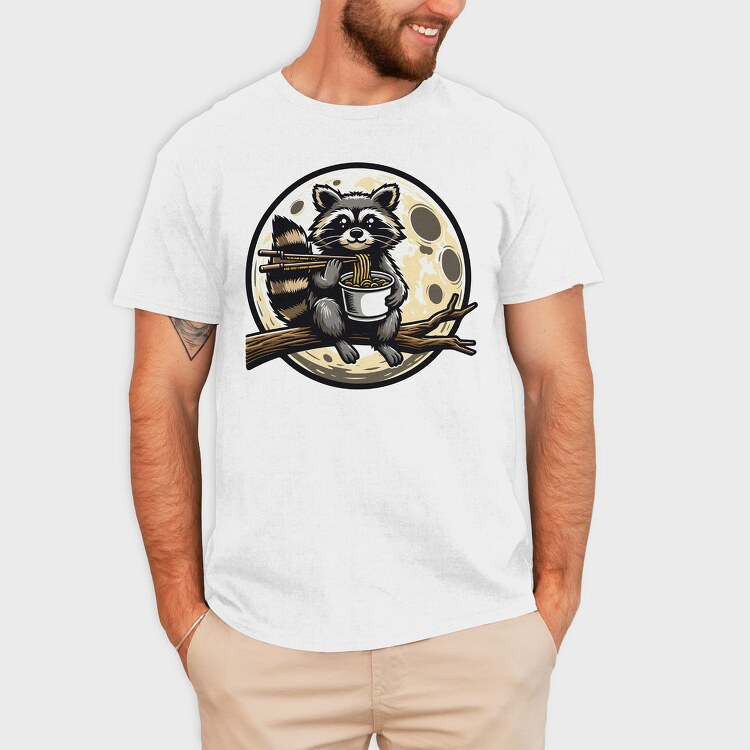 Raccoon Ramen Lover, Tricou Barbati (Unisex)