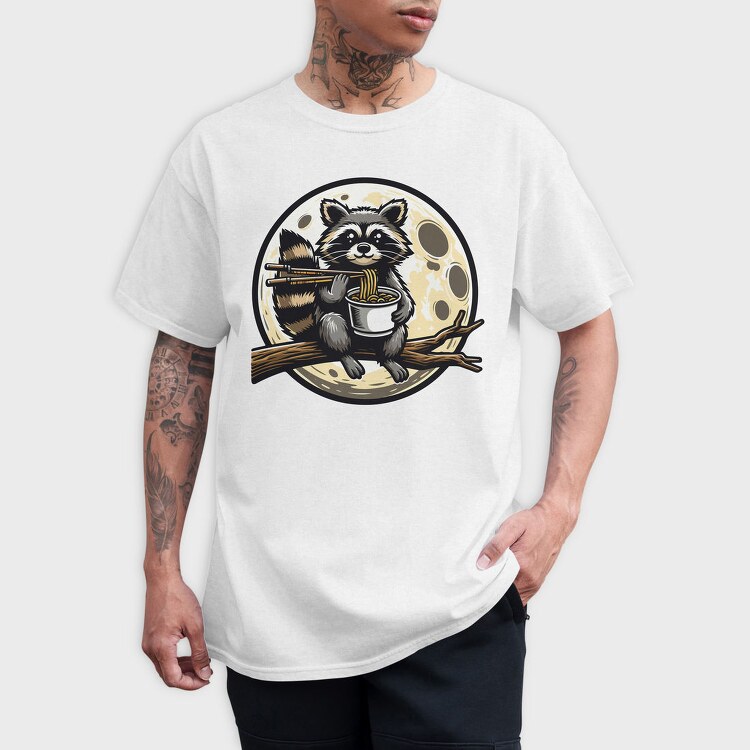 Raccoon Ramen Lover, Tricou Barbati (Unisex)