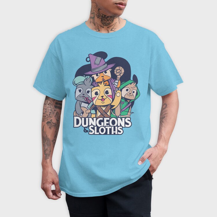 Dungeons Sloths, Tricou Barbati (Unisex)