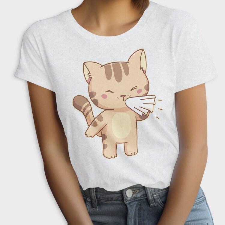 Sneezing Cat Character, Tricou Femei
