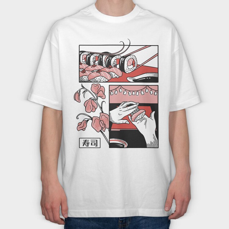 Japanese Comics 6, Tricou Oversize Barbati (Unisex)