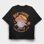 Love Fall Autumn Mushroom Character, Tricou Oversize Barbati (Unisex)