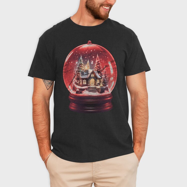 Snow Globe Christmas Snowball, Tricou Barbati (Unisex)